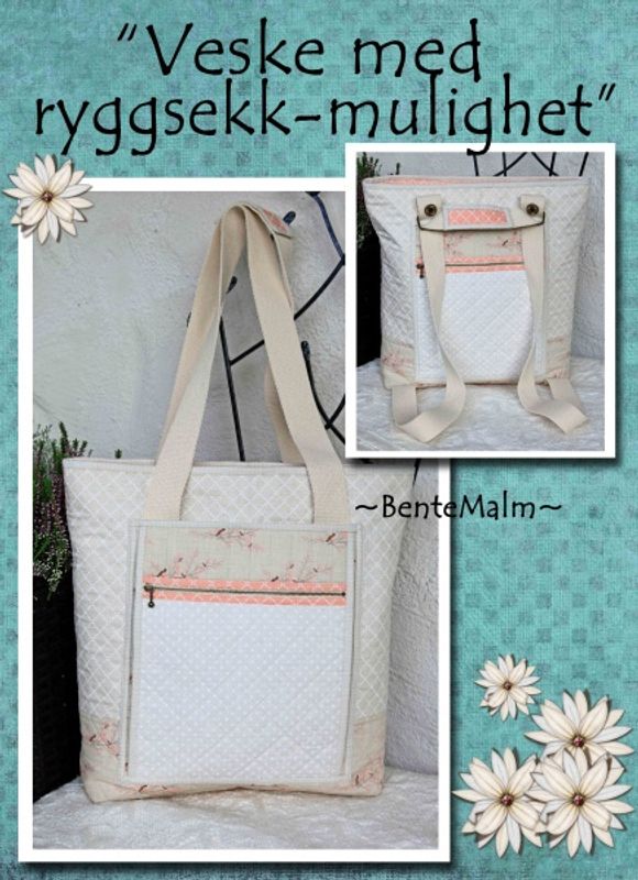 Veske med ryggsekk mulighet