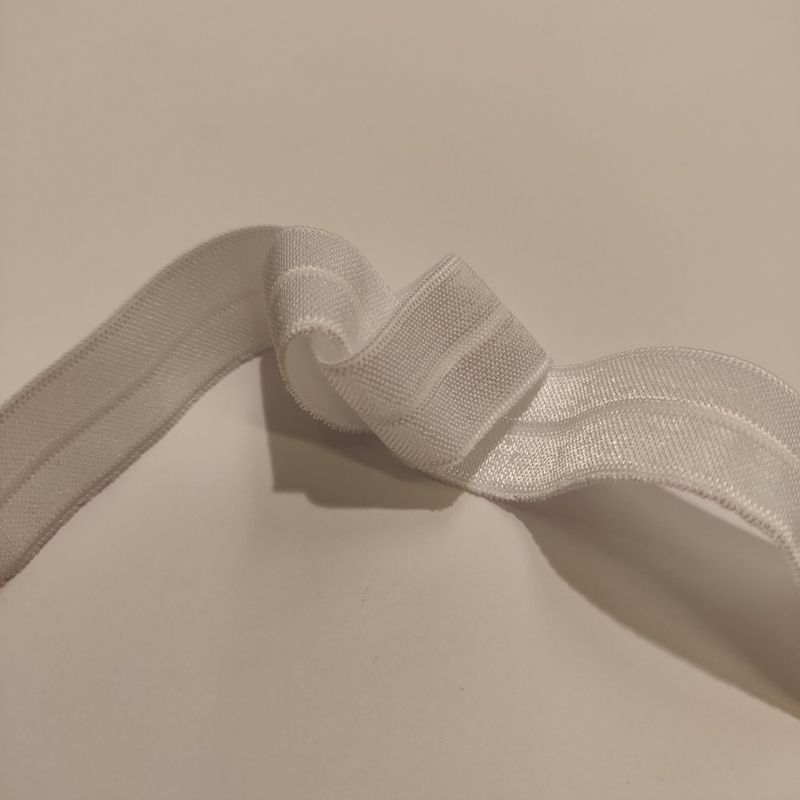 Elastisk skråband - hvit 
