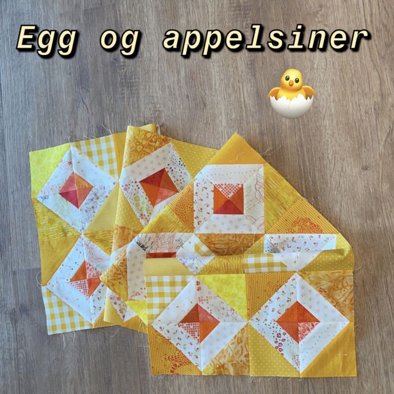 Egg og appelsiner - materialpakke til 1 løper