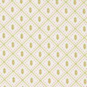 Linen Cupboard Chantilly  - diagonale ruter med små blader