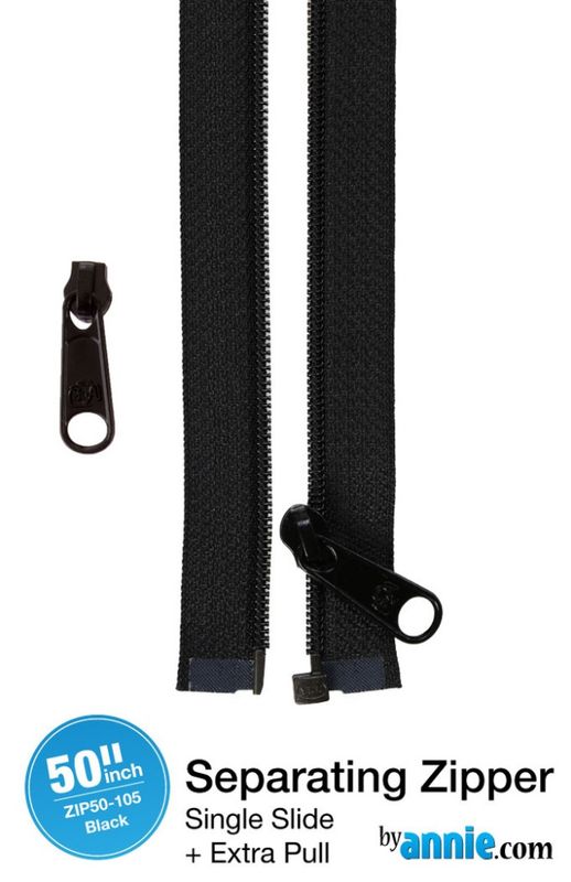 By Annie Delbar/ Separating Zipper BLACK - 50