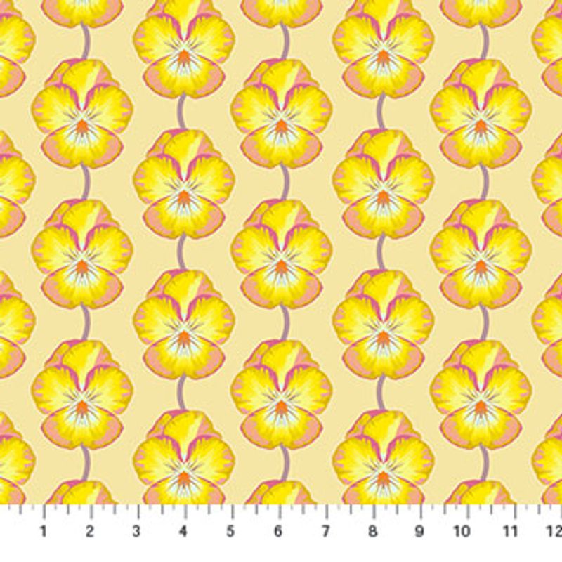 Iconic - Gule blomster på gul dus bunn