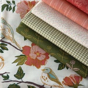 Frokostbrikker - stoffpakke 2,4m stoff Fersken